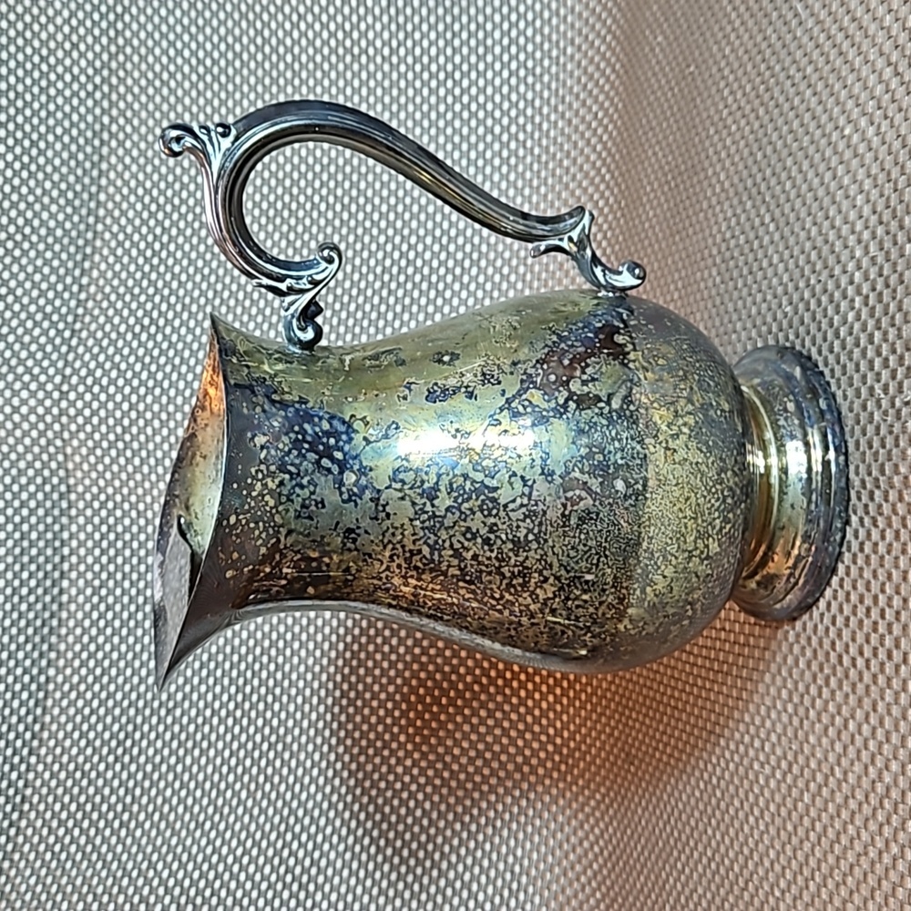 Vintage Silverplate Pitcher with Ice Guard